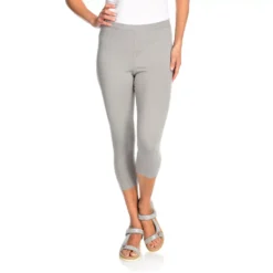 One World Stretch Knit Elastic Waist Capri Leggings