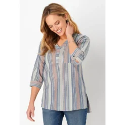 Mixed Stripe Missy Tunic