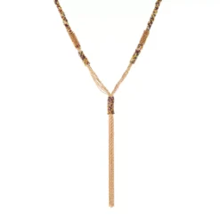 Long Seed Bead Y-Neck 30" Necklace