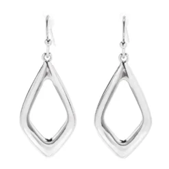 Geometric Metal Drop Earrings