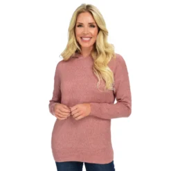 Solid HoodedPullover Sweater