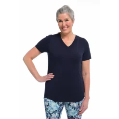 Relaxed Restyled Forward SeamDetail V-NeckTee