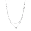 Long Layered Metal 32" Necklace