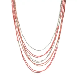 Long Layered Seed Bead 33" Necklace