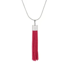 Long Painted Chain Tassel 34" Necklace