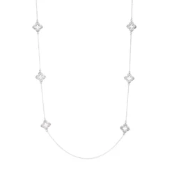 Long Quatrefoil Stations 36" Necklace