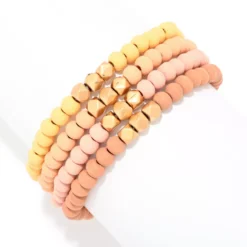 Wood Bead Stretch Bracelet