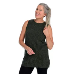 Relaxed RestyledSleeveless CrewNeck Rib Tunic