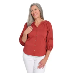 Textured BlousonSleeve Top