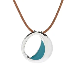 Corded Enamel Pendant 19" Necklace