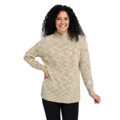 Oversized MockNeck TunicSweater