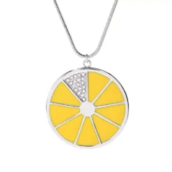 Lemon Slice Pendant 32" Necklace