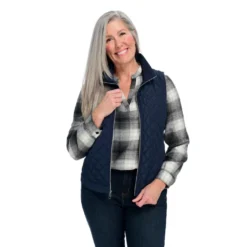 DiamondQuilted Zip FrontVest