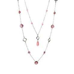 Semi-Precious 36" Double Layer Necklace