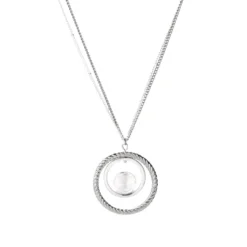 Twisted RingMetal Pendant19" Necklace