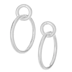 Metal LinkedRings PostEarrings