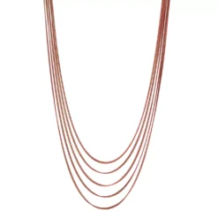 Multi Strand Painted Metal 21.5" Necklace