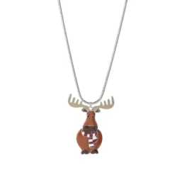 Swivel Moose Pendant 32" Necklace