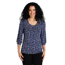 Printed3/4 SleeveTop