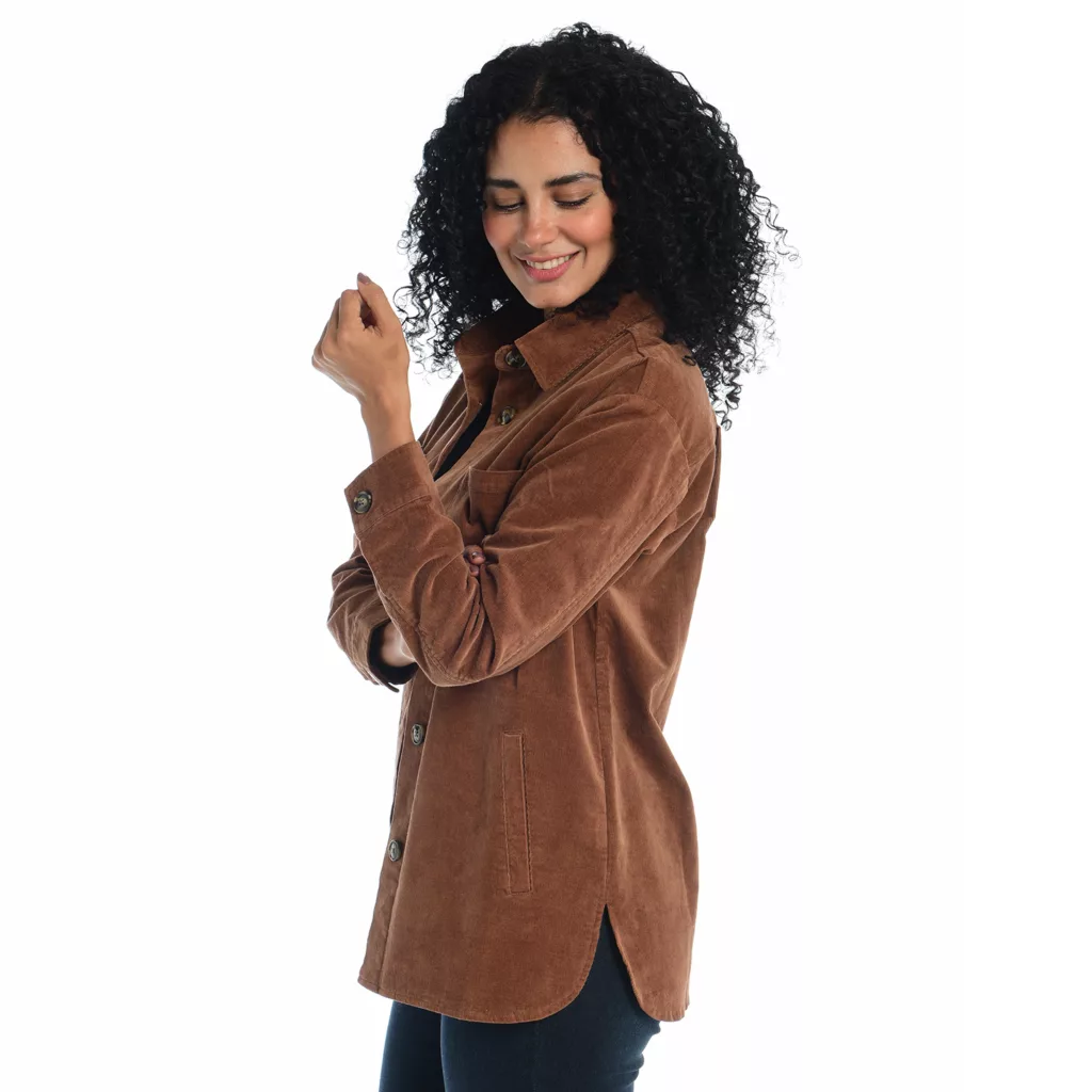 Corduroy Step HemShirt Jacket - Image 3