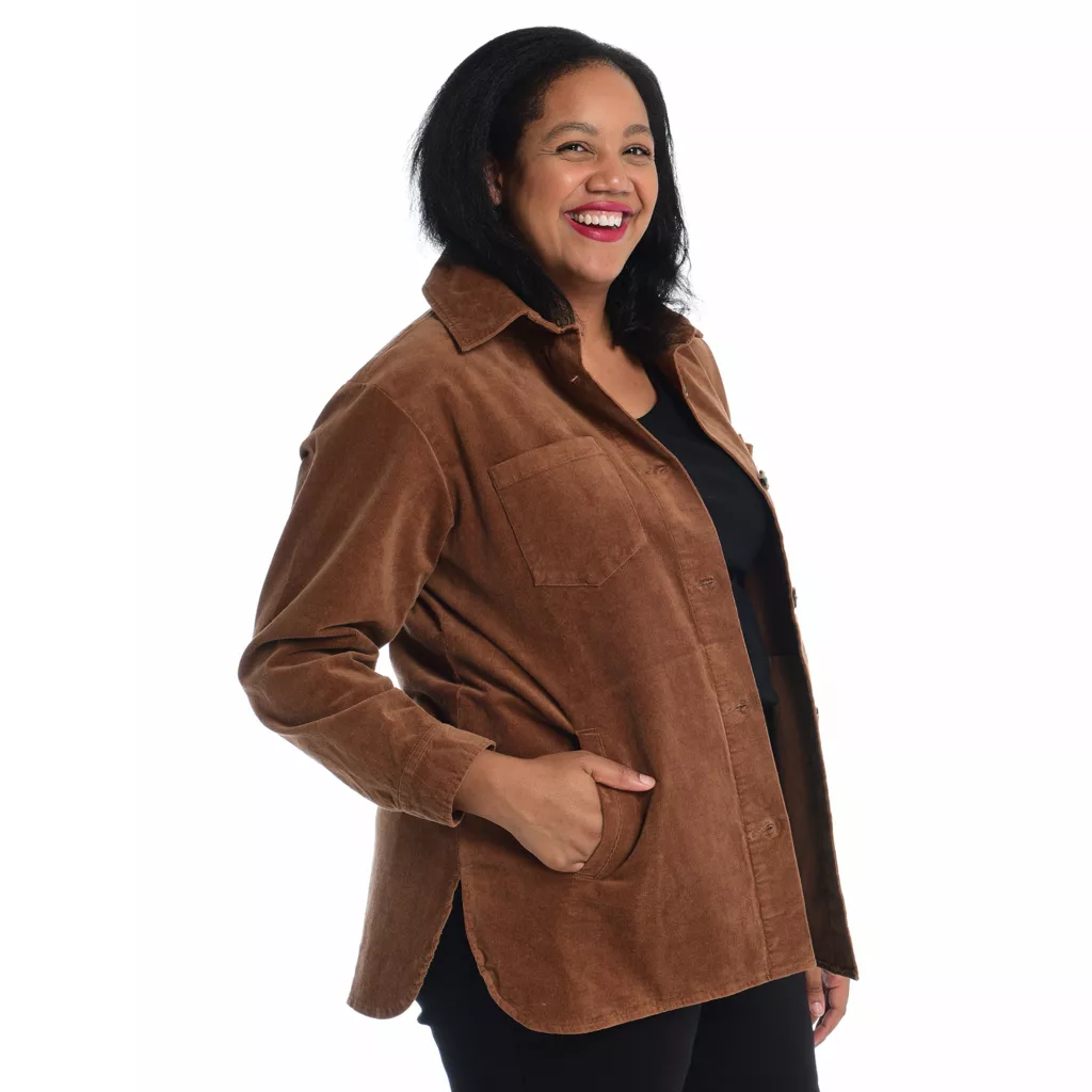 Corduroy Step HemShirt Jacket - Image 6